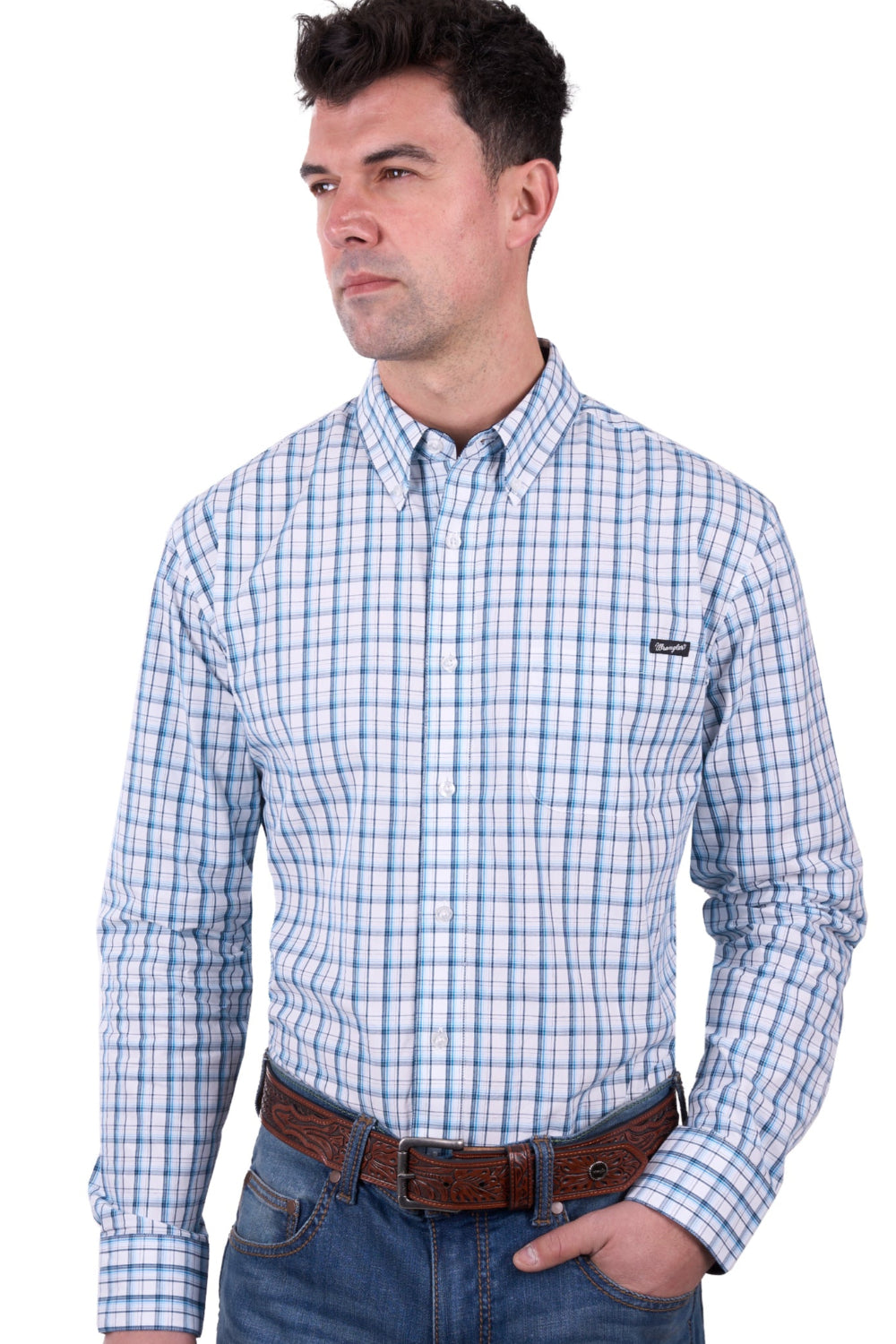Wrangler Mens Shirt | Owen | Blue / White