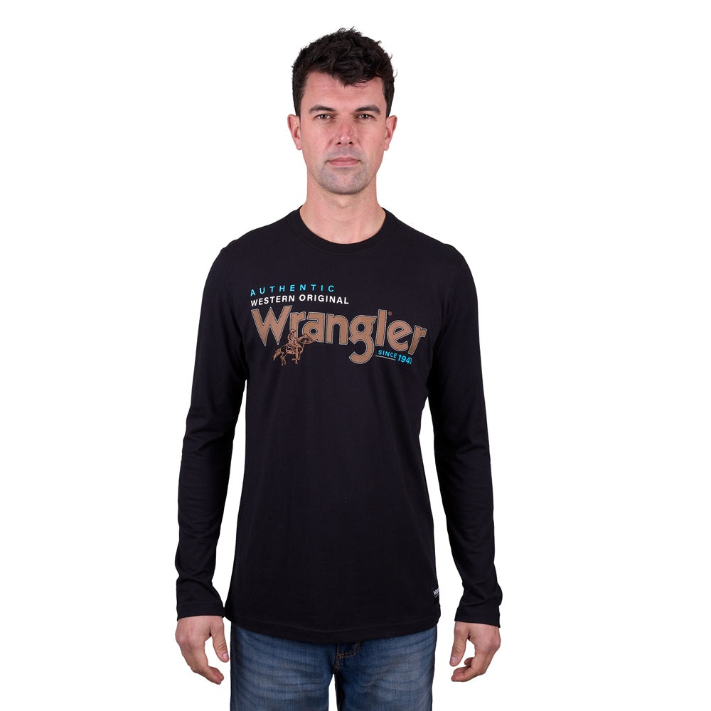 Wrangler Mens T-Shirt | Liam | Black