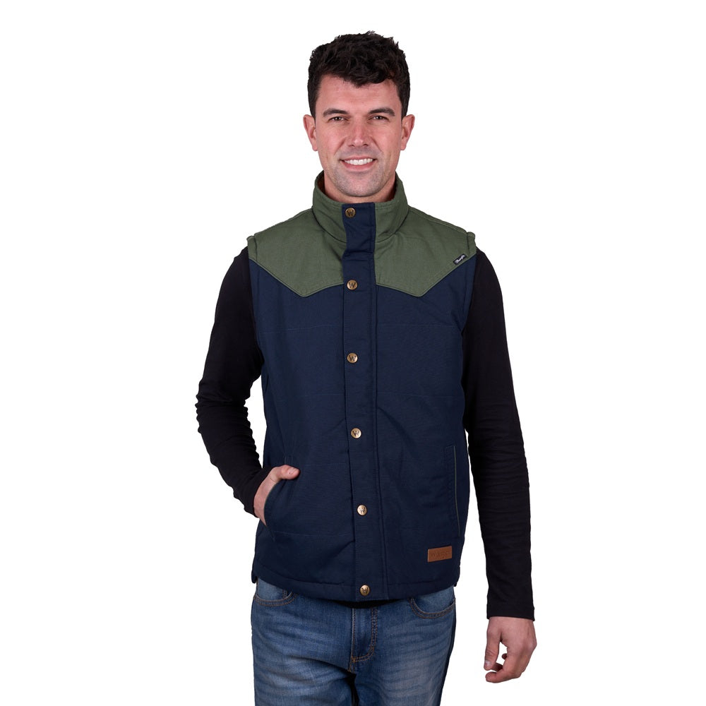 Wrangler Mens Vest | Andrew | Navy / Cypress