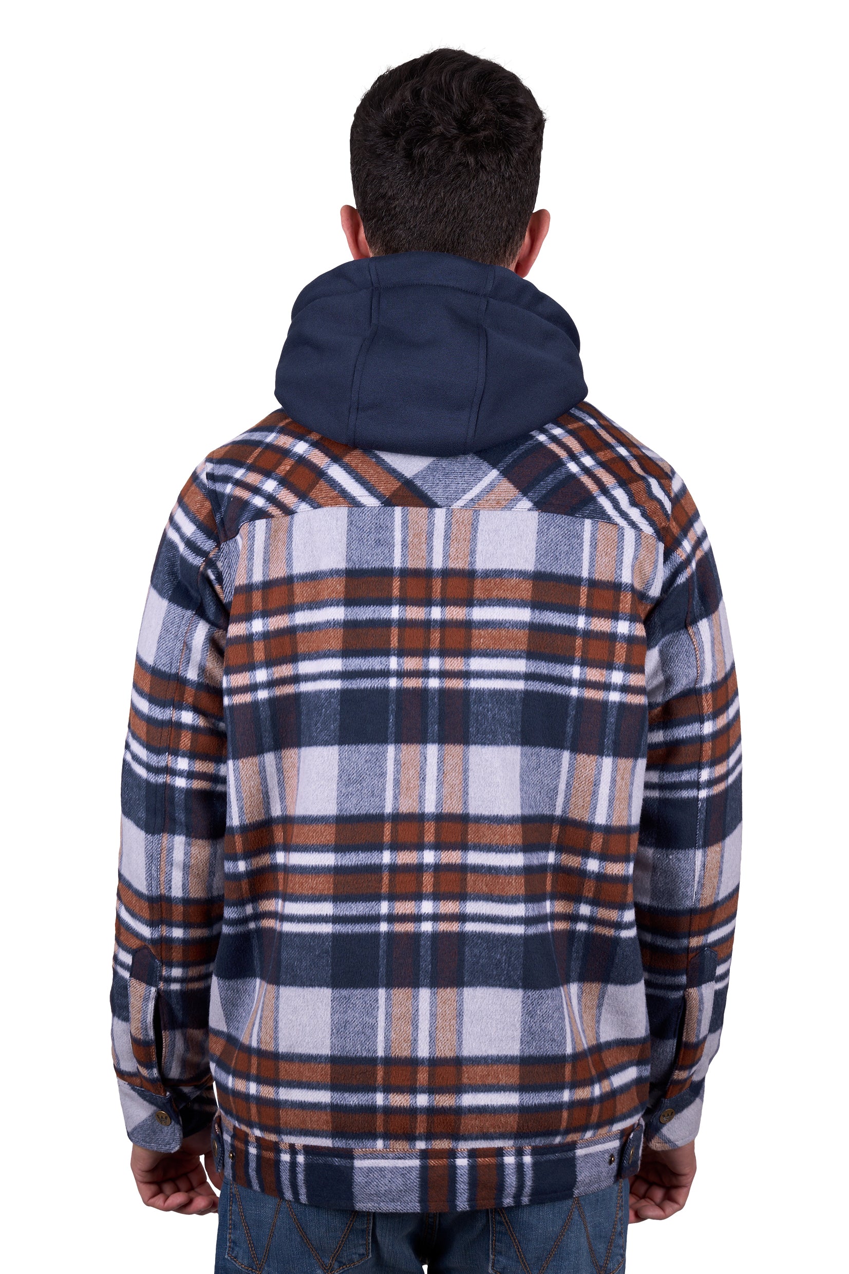 Wrangler Mens Wool Shirt Jacket | Reid | Navy / Tan