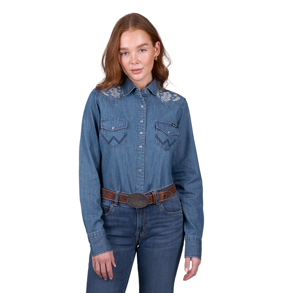 Wrangler Womens Shirt | Chrissy | Denim
