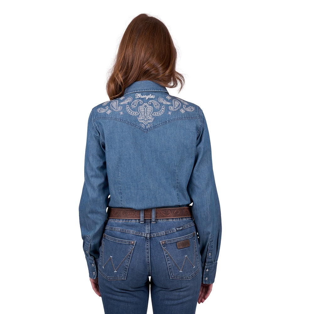 Wrangler Womens Shirt | Chrissy | Denim