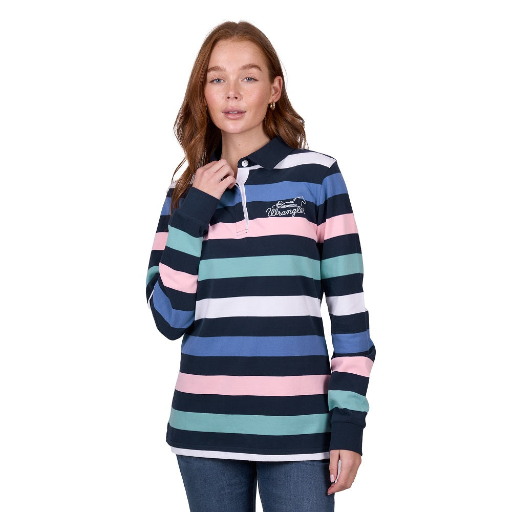 Wrangler Womens Rugby | Camden | Navy / Multi
