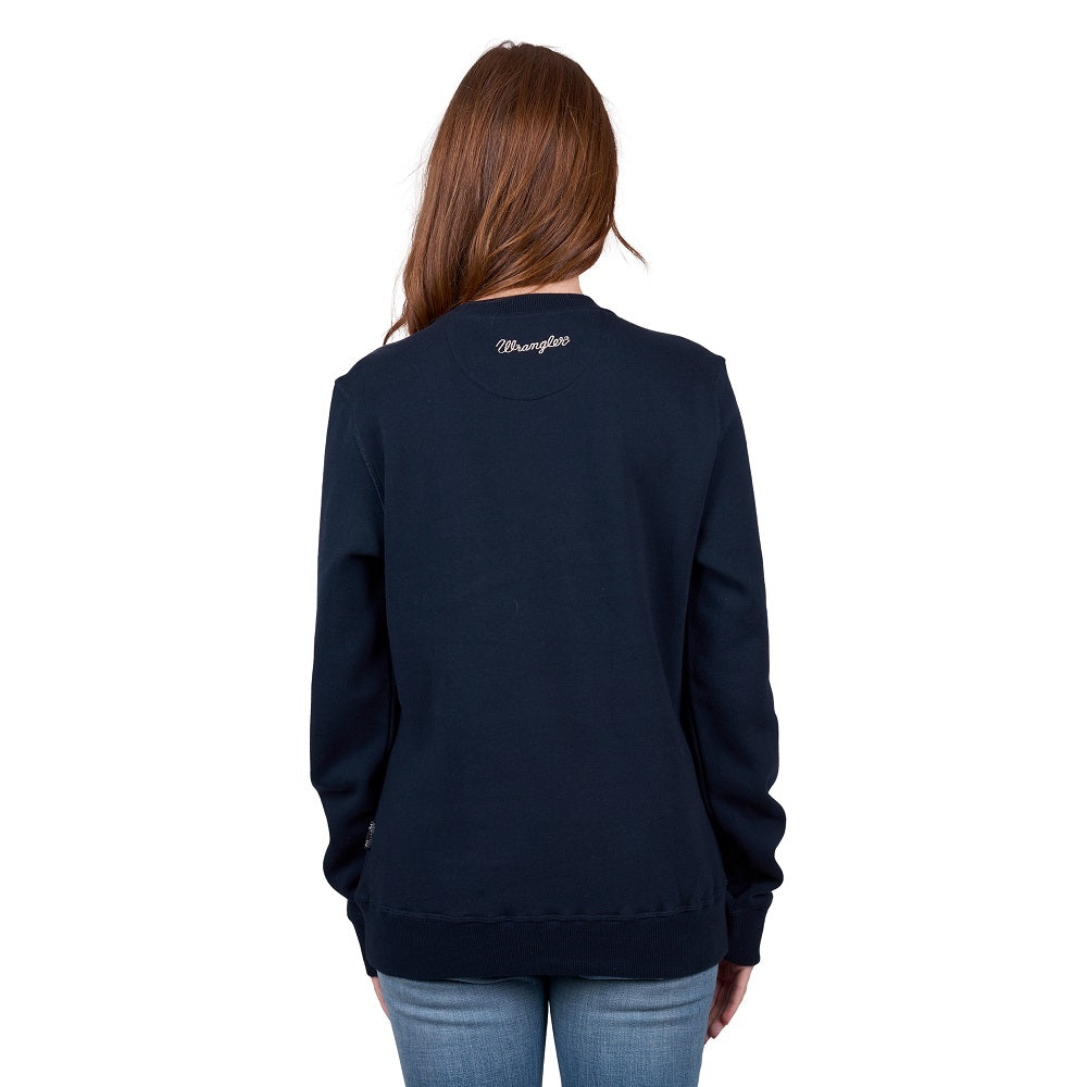 Wrangler Womens Top | Kylie Crew Neck | Navy
