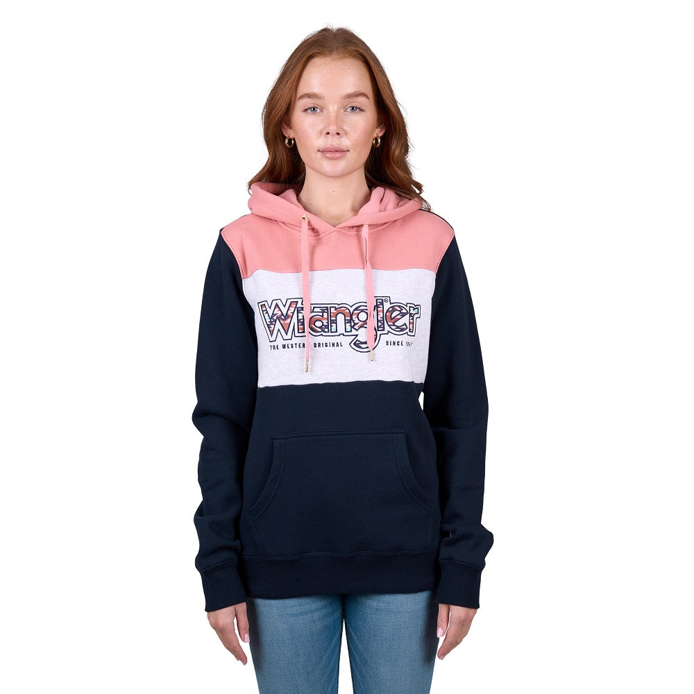 Wrangler Womens Hoodie | Mindy | Navy / Pink
