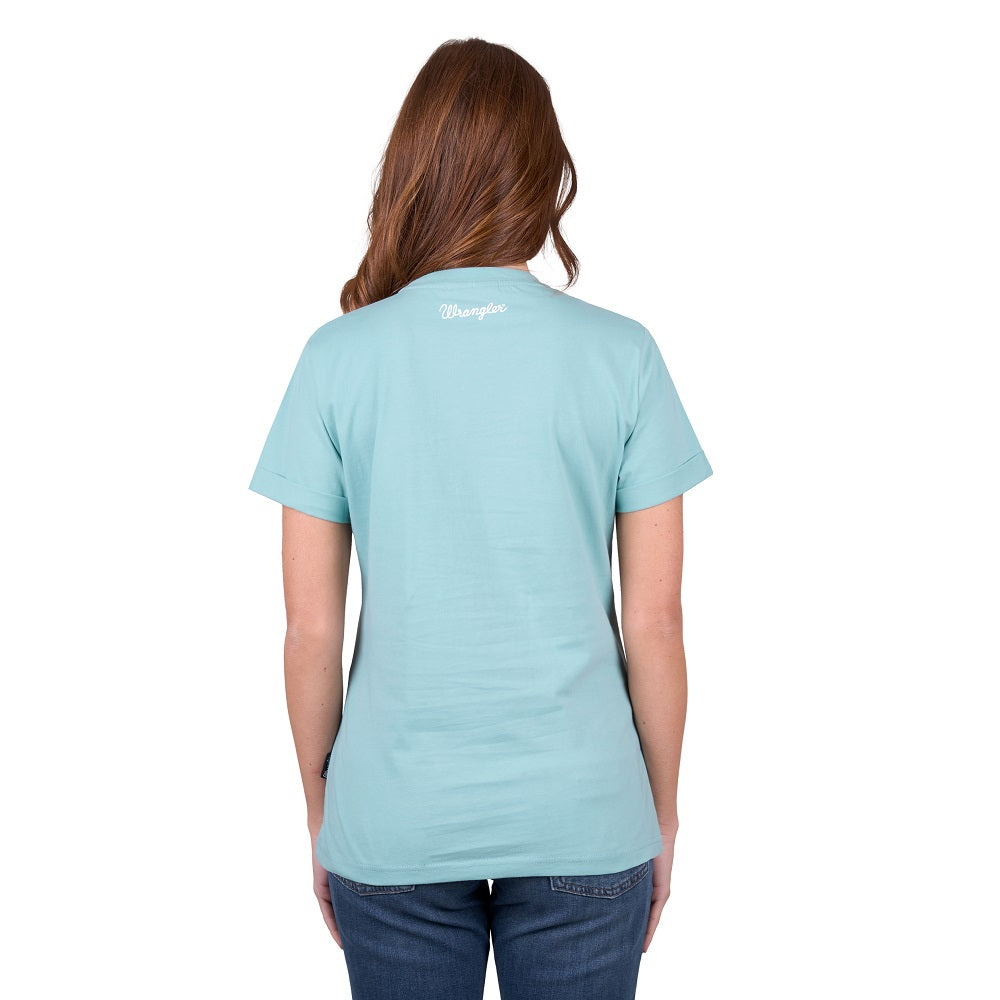 Wrangler Womens T-Shirt | Athena | Light Blue
