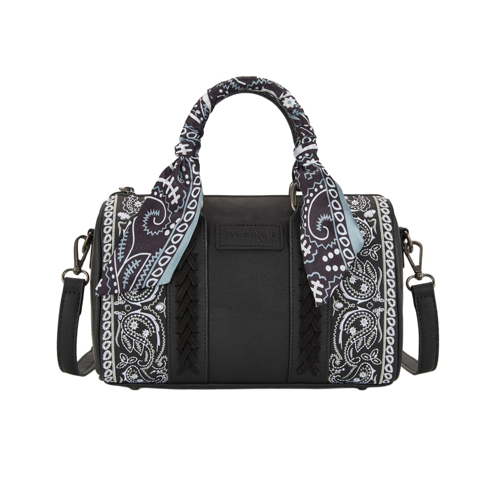 Wrangler Barrel Bag | Paisley | Black