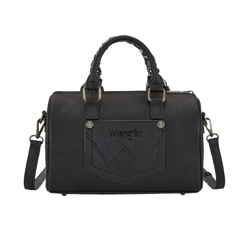 Wrangler Barrel Bag | Paisley | Black