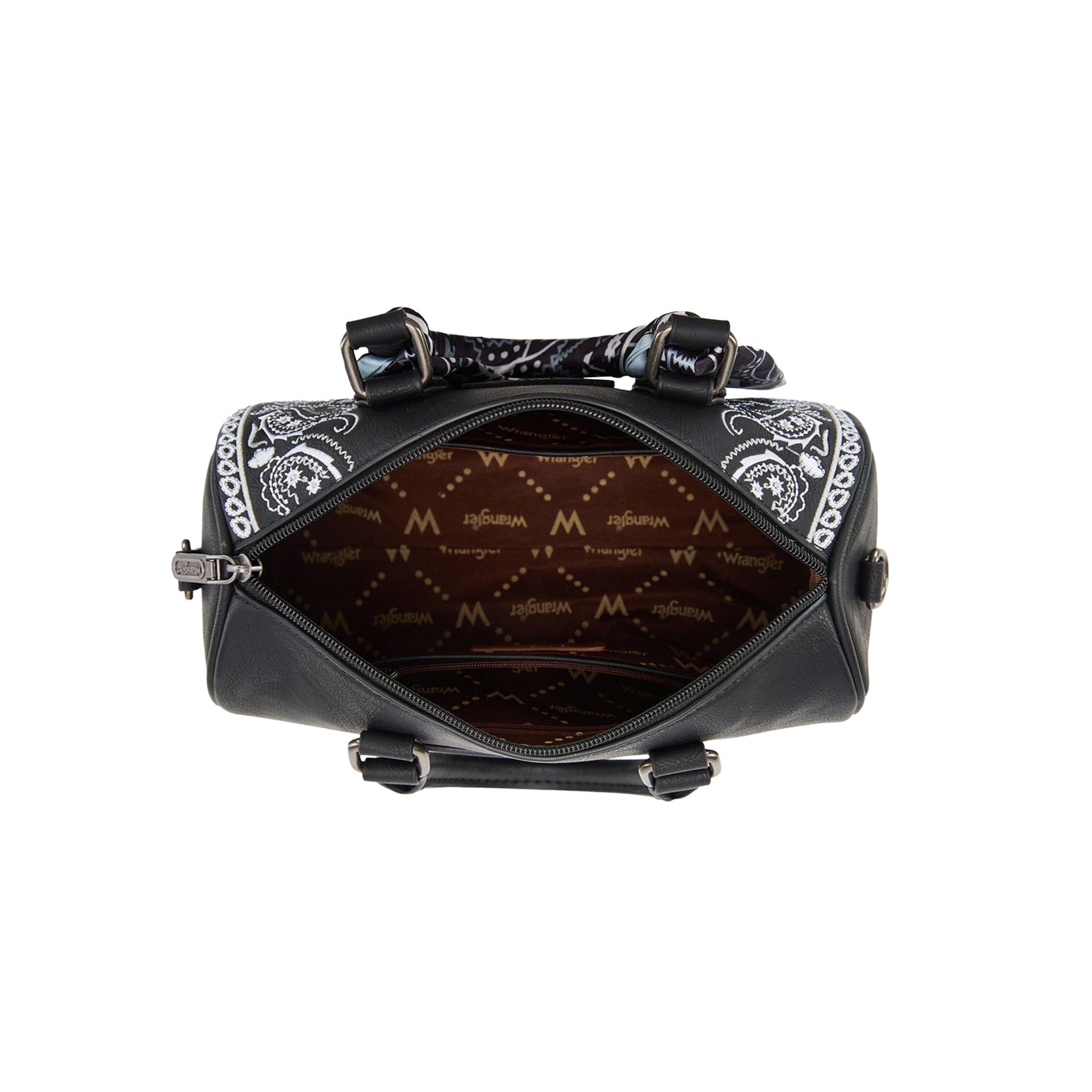 Wrangler Barrel Bag | Paisley | Black