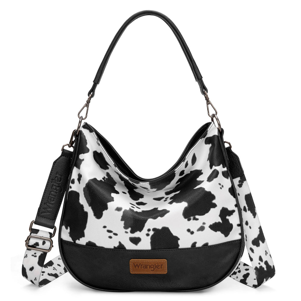 Wrangler Slouch Bag | Animal Print | Black