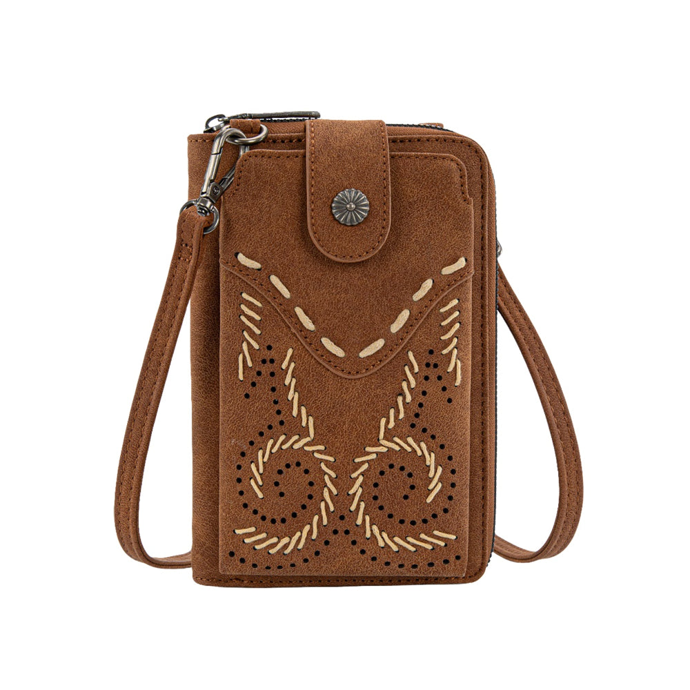 Wrangler Phone Wallet Bag | Swirl | Tan