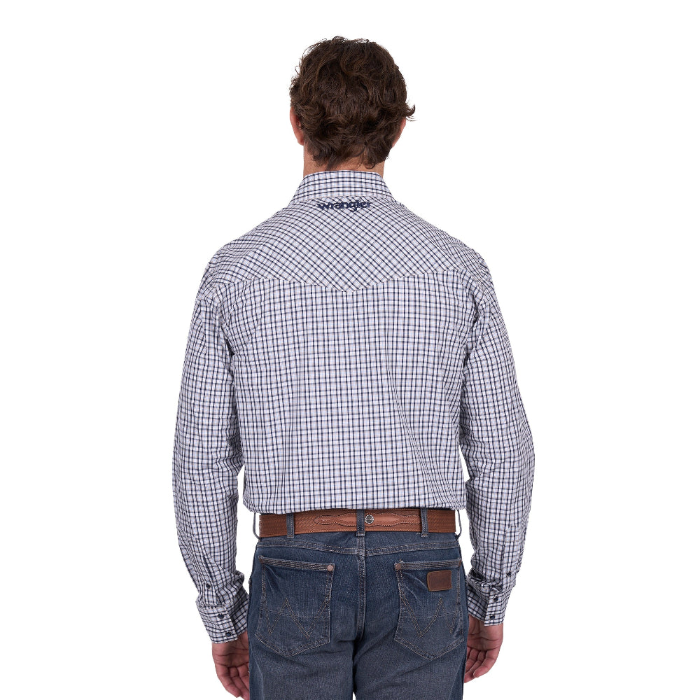 Wrangler Mens Shirt | Carl | Navy / Tan