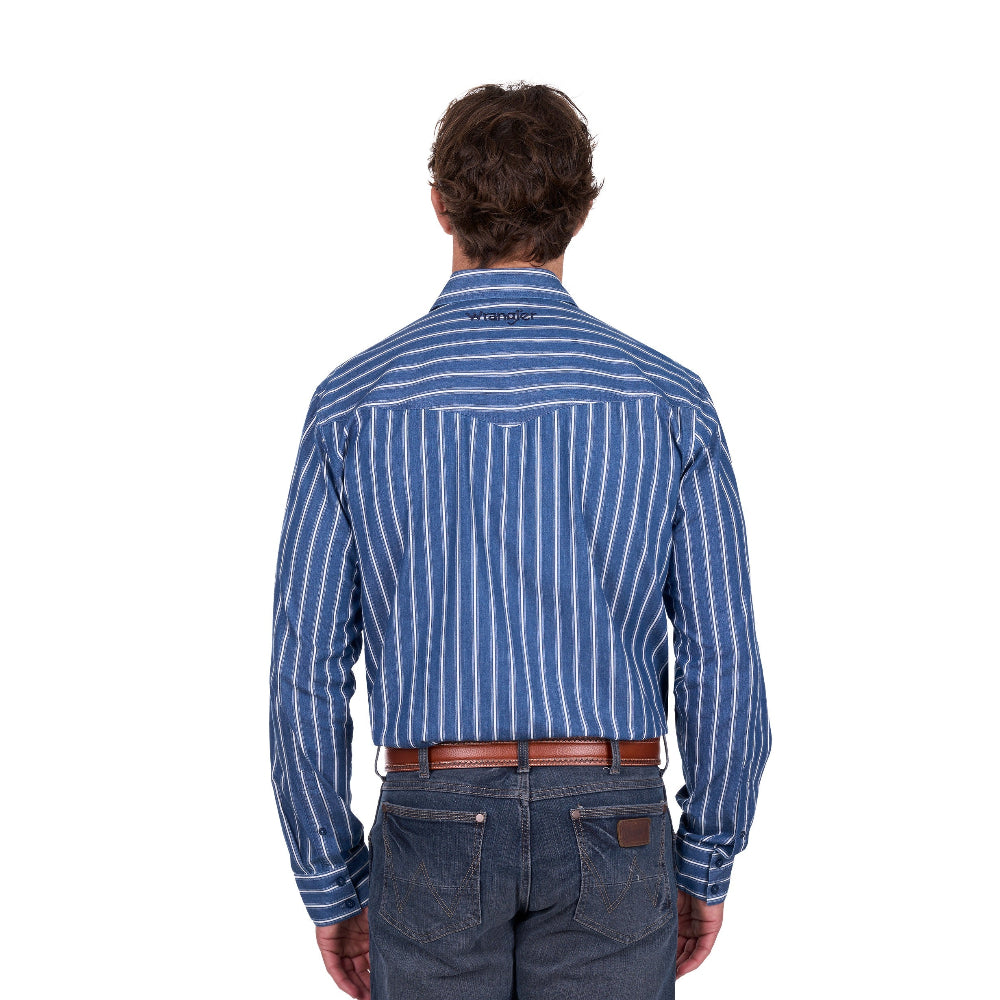 Wrangler Mens Shirt | Roy | Navy / Denim / White