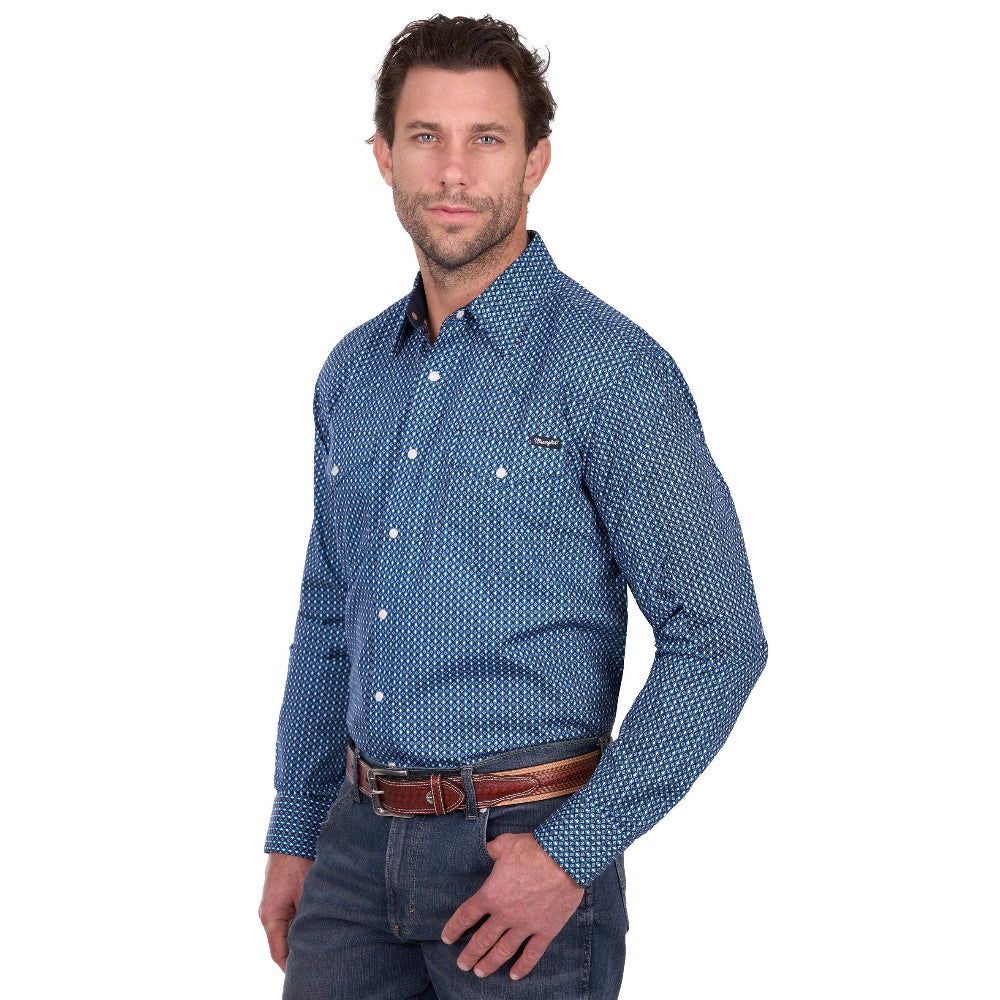 Wrangler Mens Shirt | Kyle | Navy / Blue