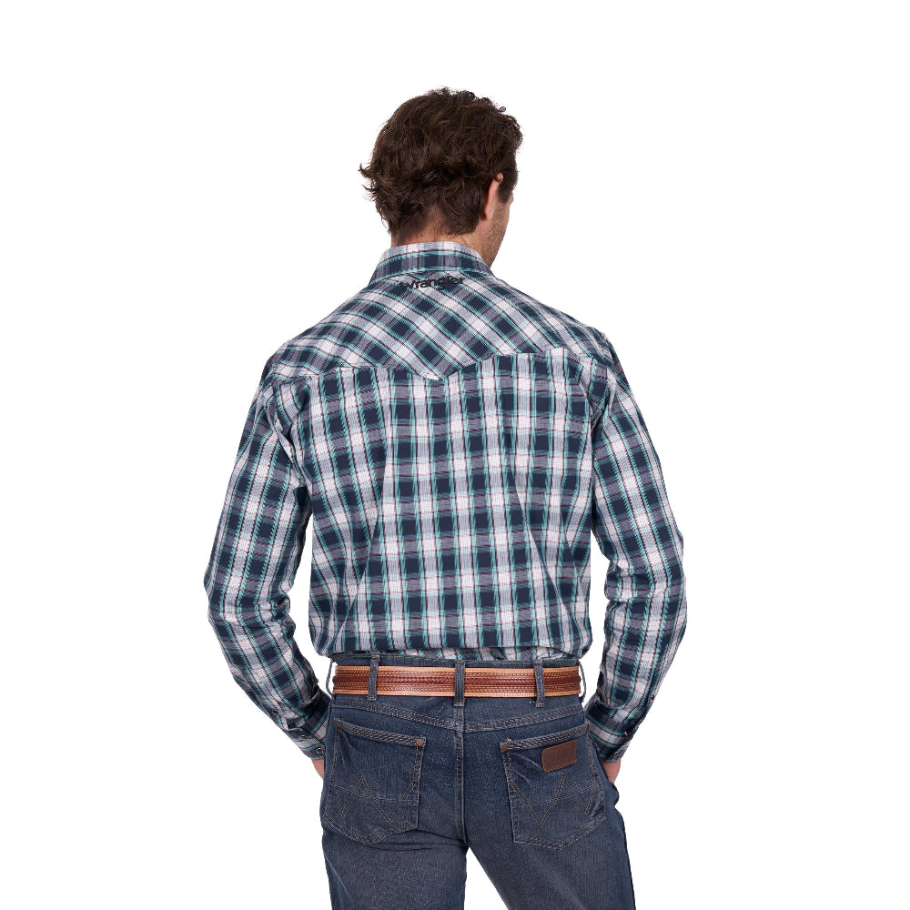 Wrangler Mens Shirt | Dustin | Black / Green