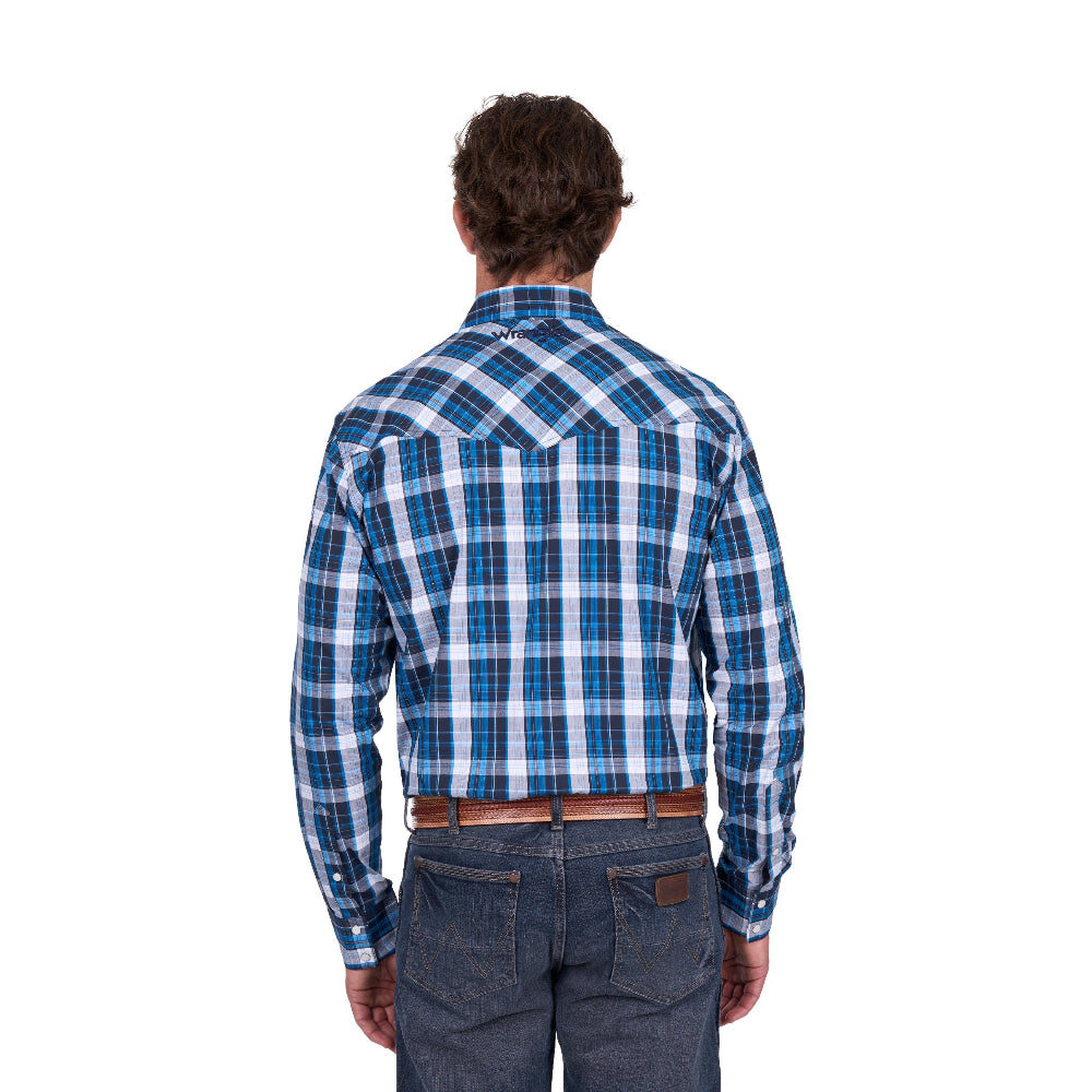 Wrangler Mens Shirt | Tony | Navy/Royal