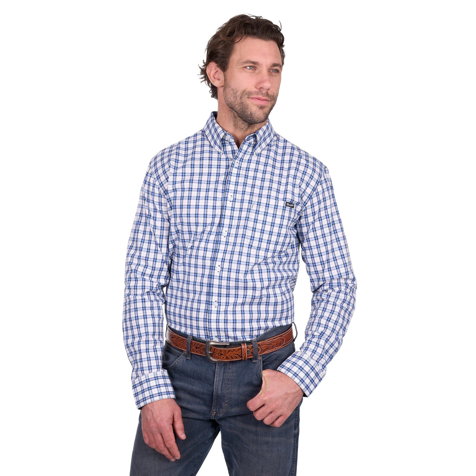 Wrangler Mens Shirt | Bob | Navy / Blue