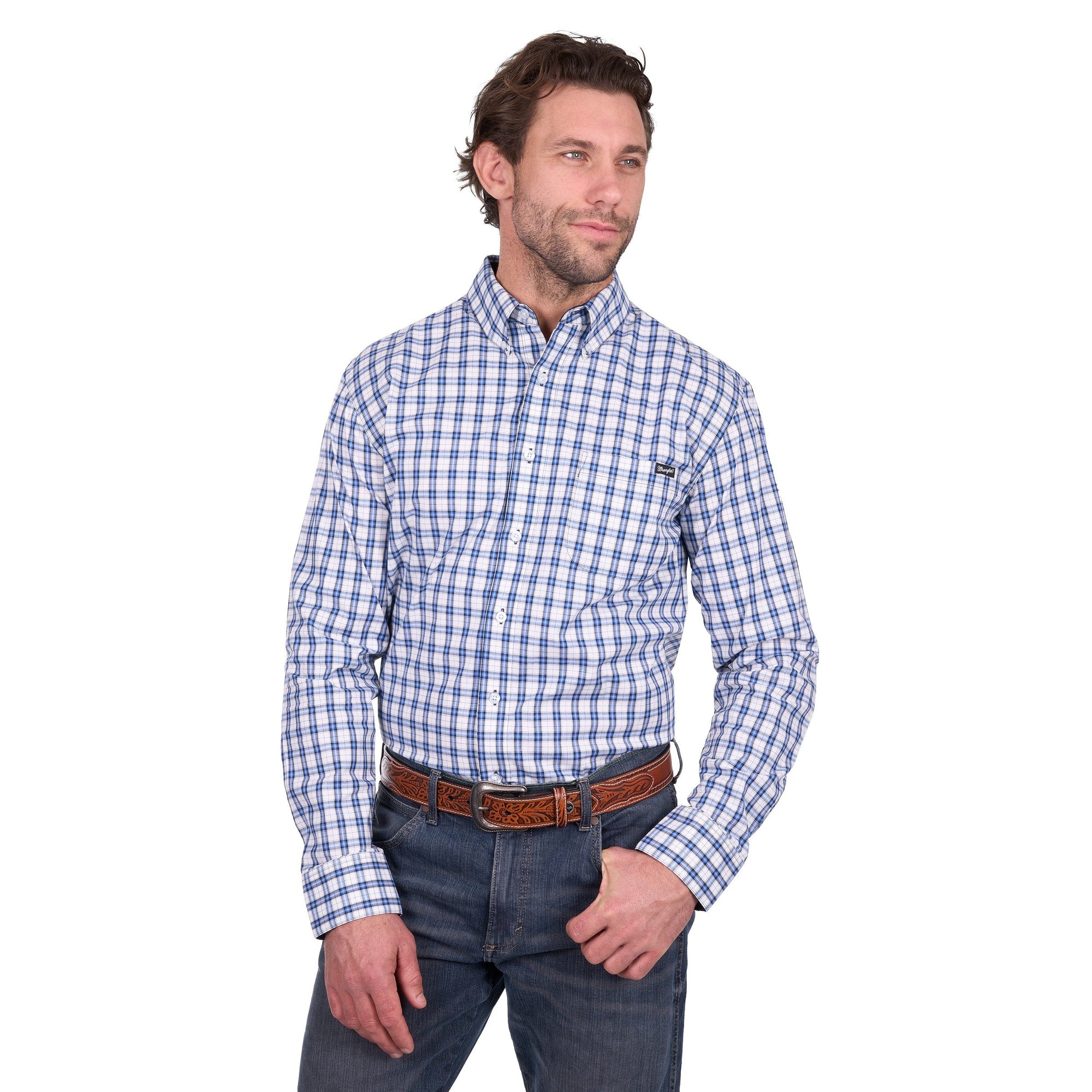 Wrangler Mens Shirt | Bob | Navy / Blue