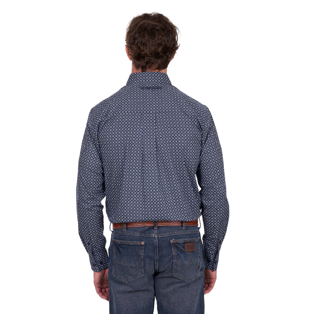 Wrangler Mens Shirt | Jacob | Navy / Tan
