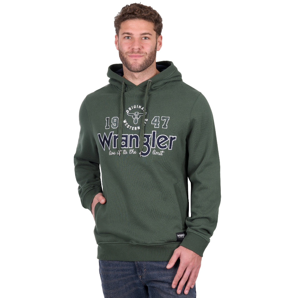 Wrangler Mens Hoodie | Glen | Cypress