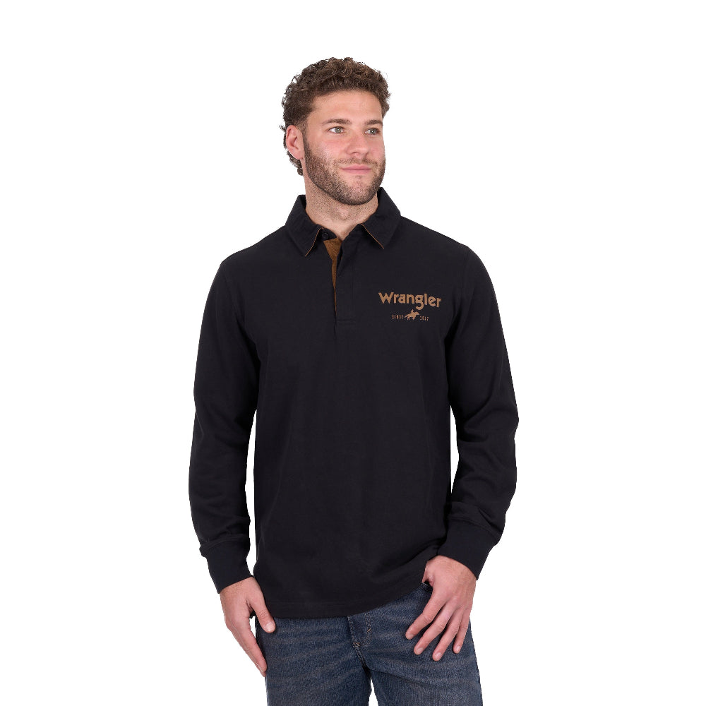 Wrangler Mens Rugby | Nash | Black
