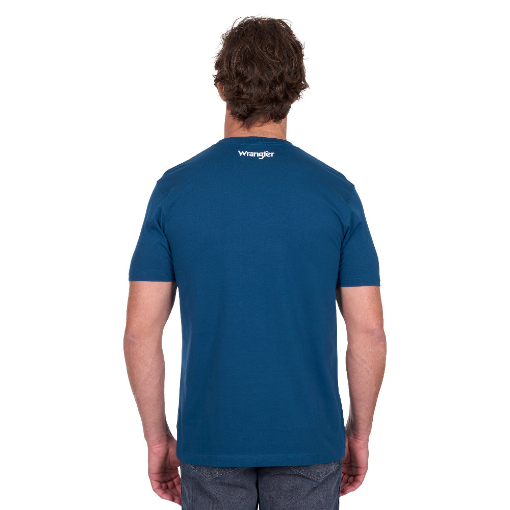 Wrangler Mens T-Shirt | Mario | Denim