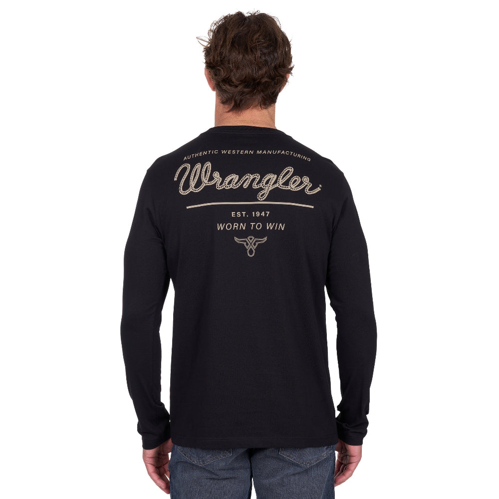 Wrangler Mens T-Shirt | Evan | Black