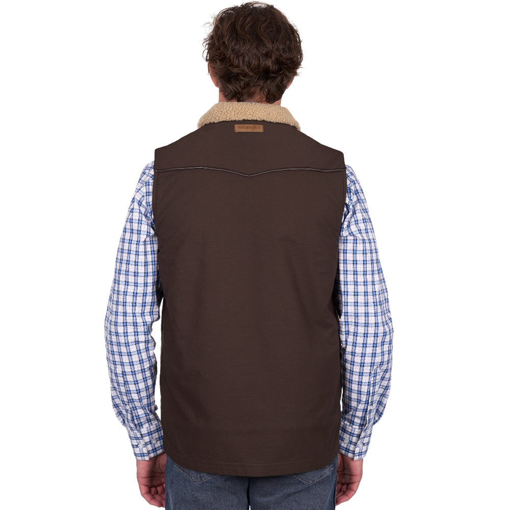 Wrangler Mens Vest | Jerome | Chocolate