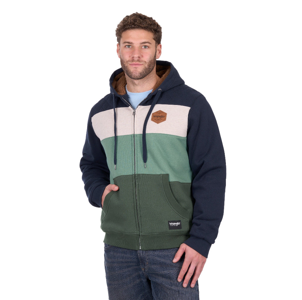 Wrangler Mens Hoodie | Dwayne | Navy / Cypress