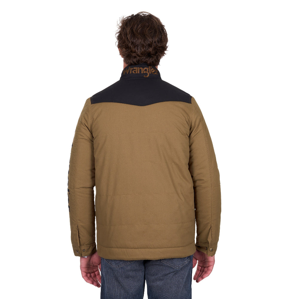 Wrangler Mens Jacket | Ruben | Dark Tan / Black