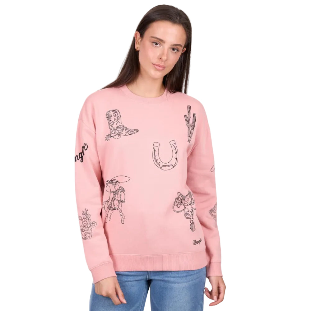 Wrangler Womens Crew | Mallory | Rose