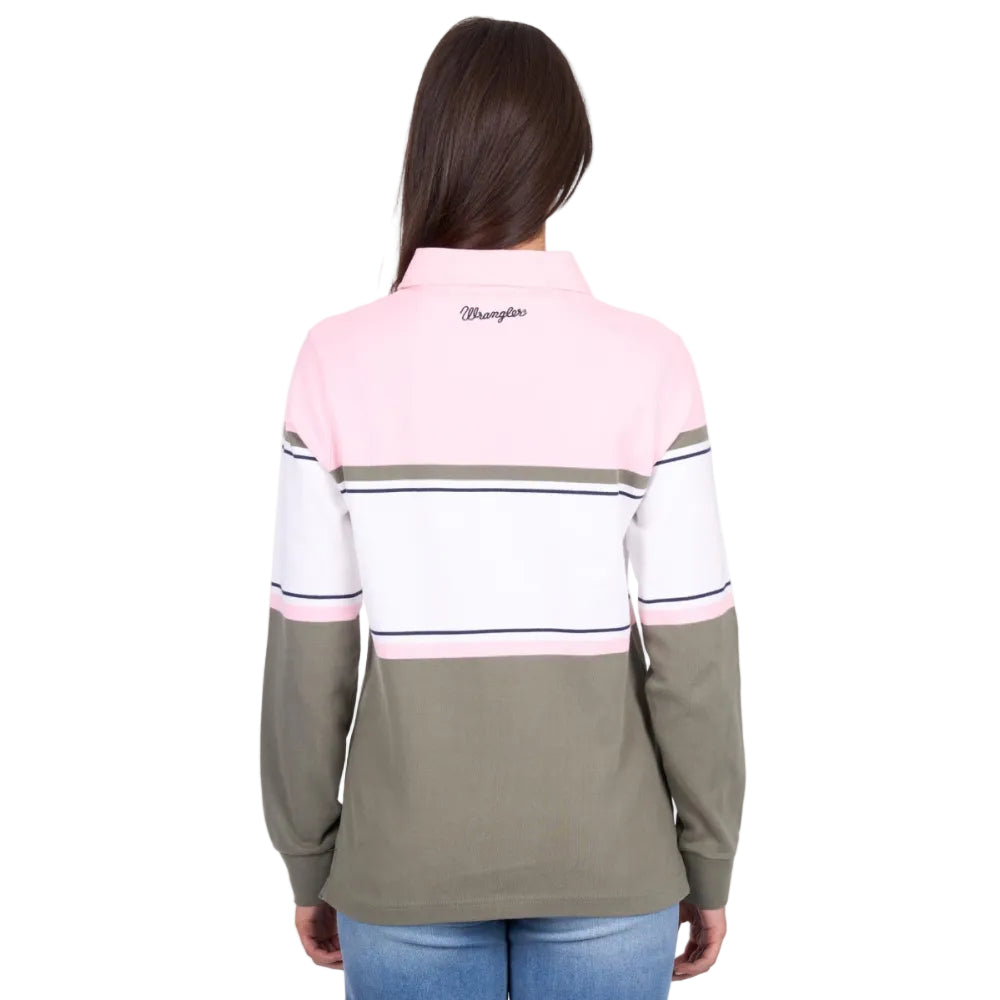 Wrangler Womens Rugby | Luella | Green / Pink
