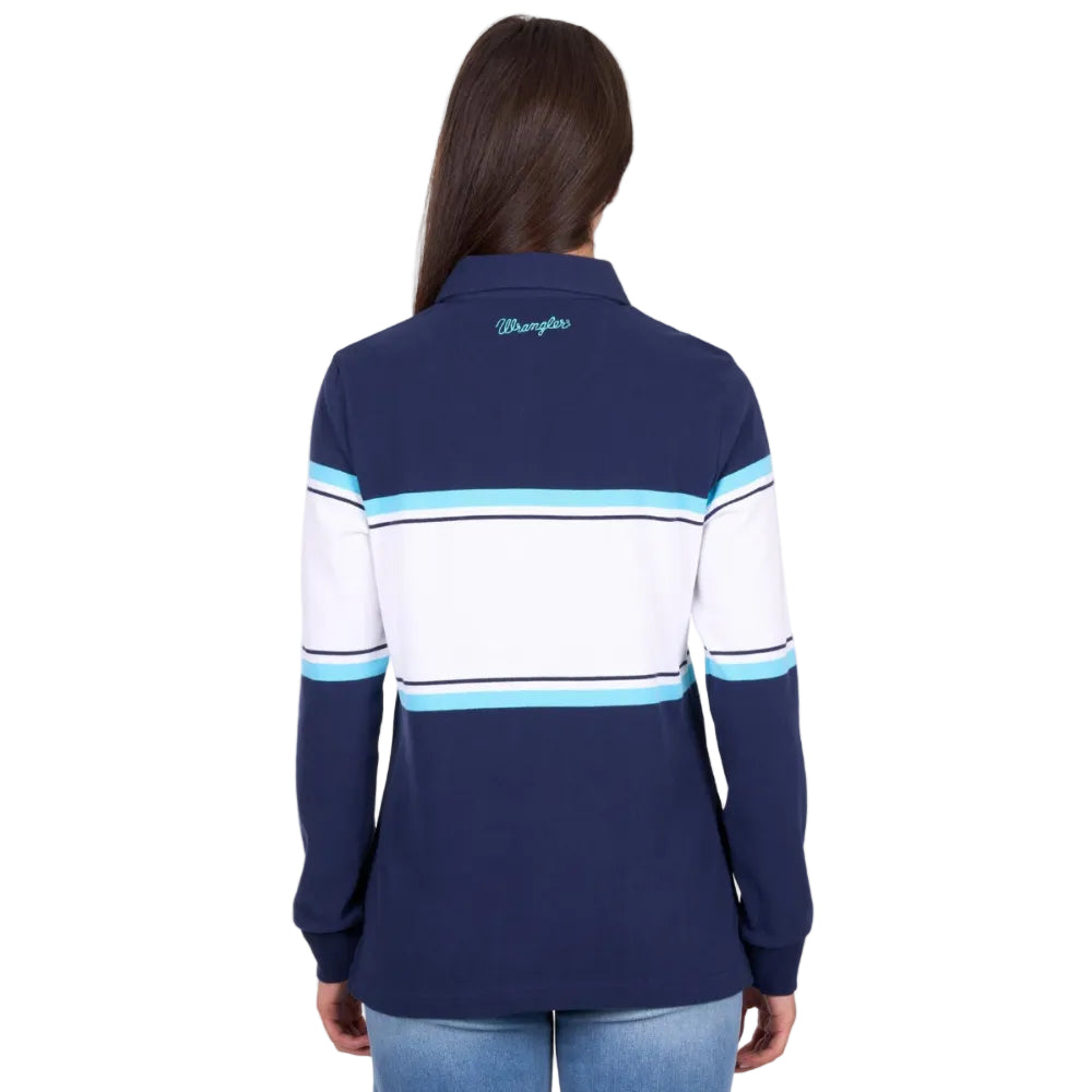 Wrangler Womens Rugby | Piper | Navy / Light Blue