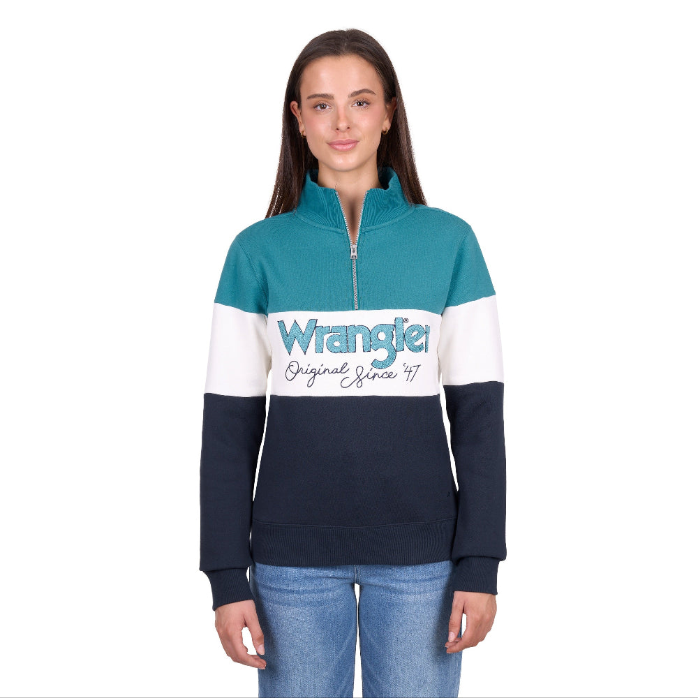 Wrangler Womens Pullover | Dana | Navy / Teal