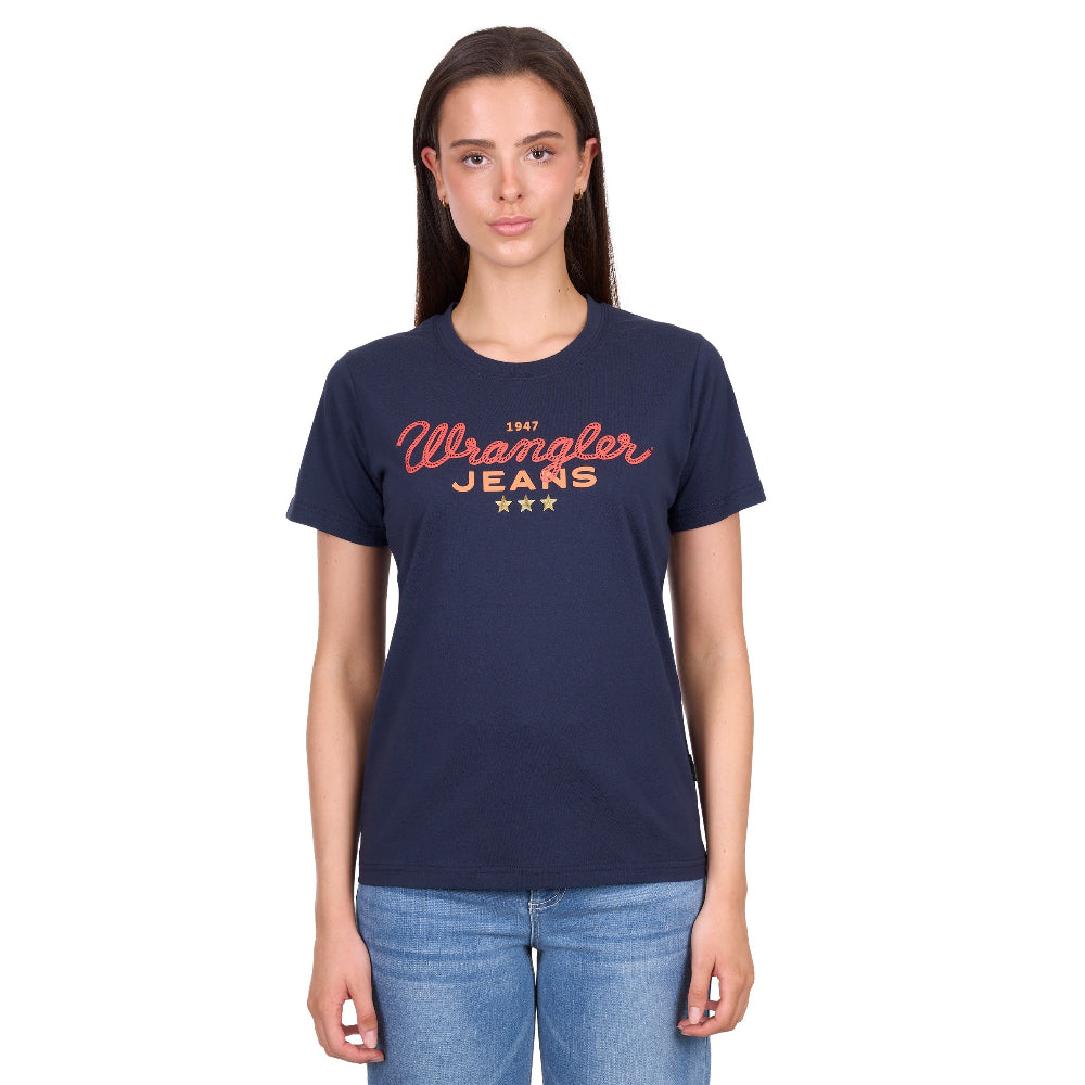 Wrangler Womens T-Shirt | Piper | Navy