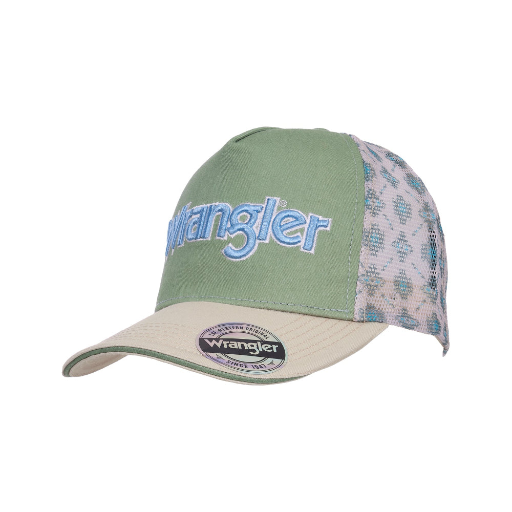 Wrangler Trucker Cap | Nat | Sage / Off White