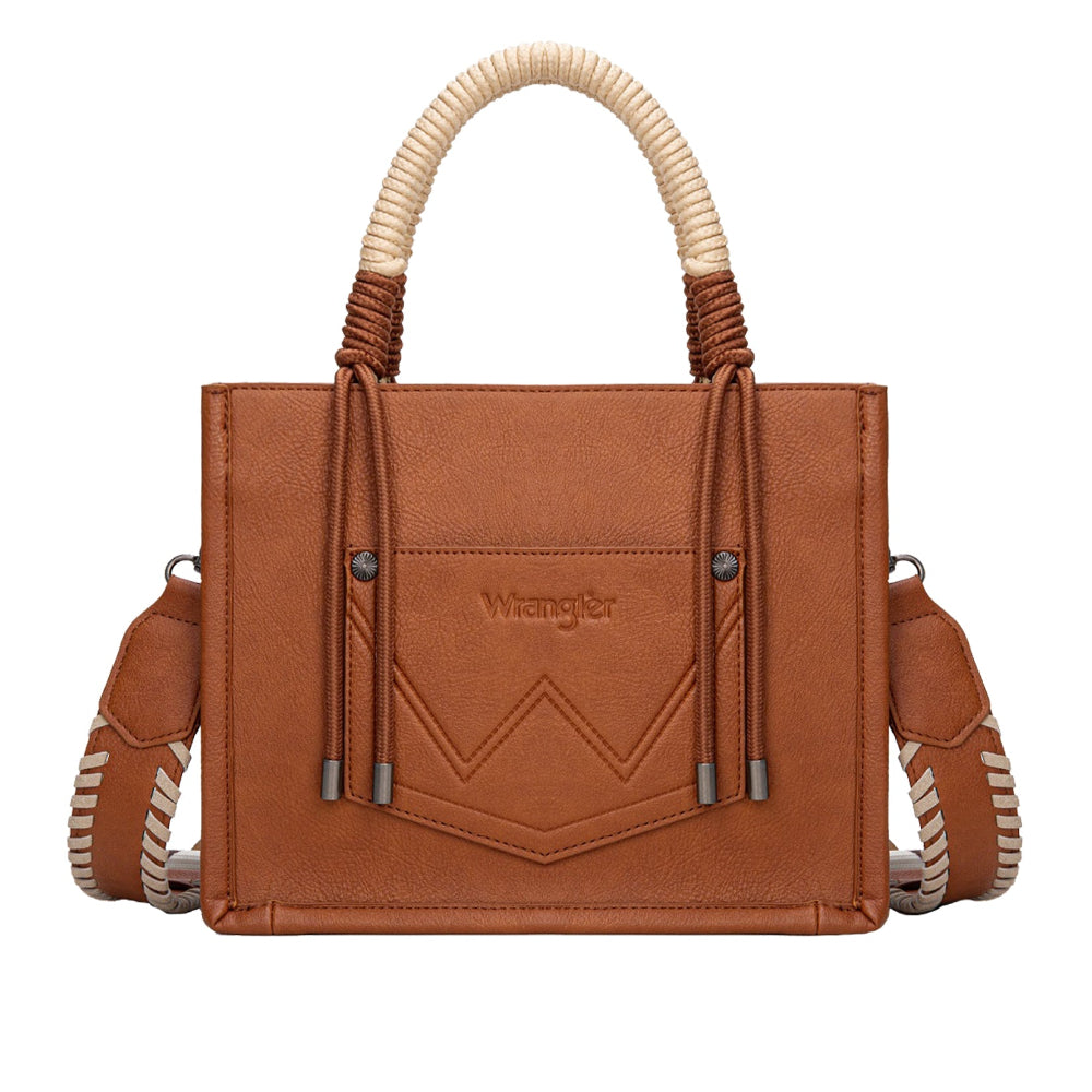 Wrangler Crossbody Bag | Cow Print Tassel | Tan
