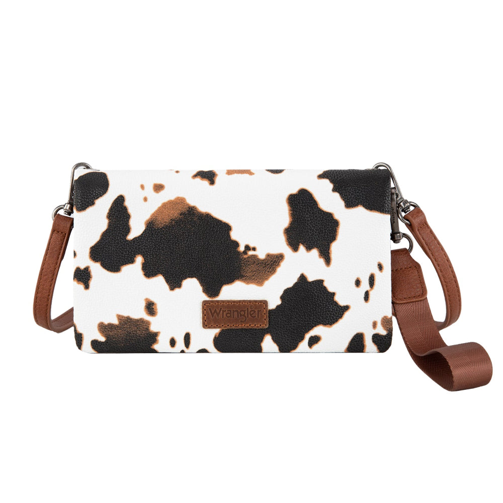 Wrangler Wallet Bag | Crossbody | Tan Cow Print