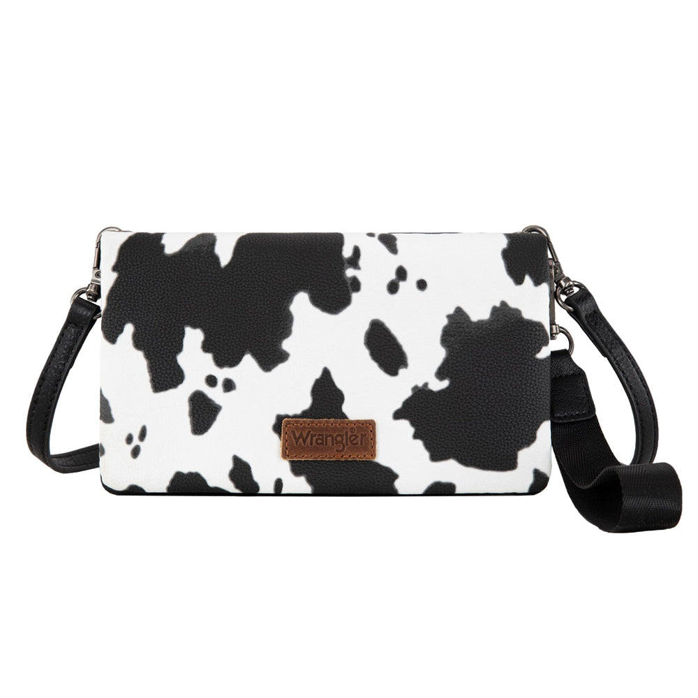 Wrangler Wallet Bag | Crossbody | Black Cow Print