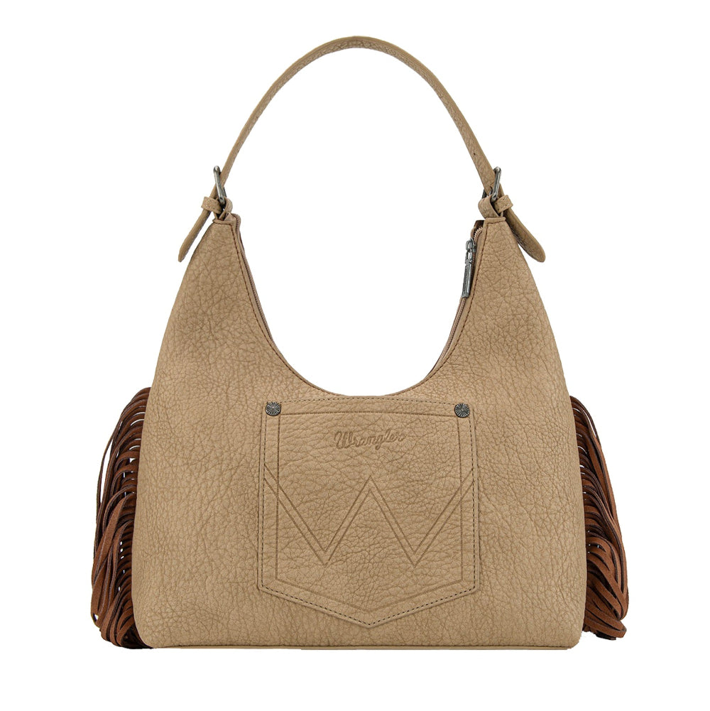 Wrangler Shoulder Bag | Tooled Fringe | Camel / Tan