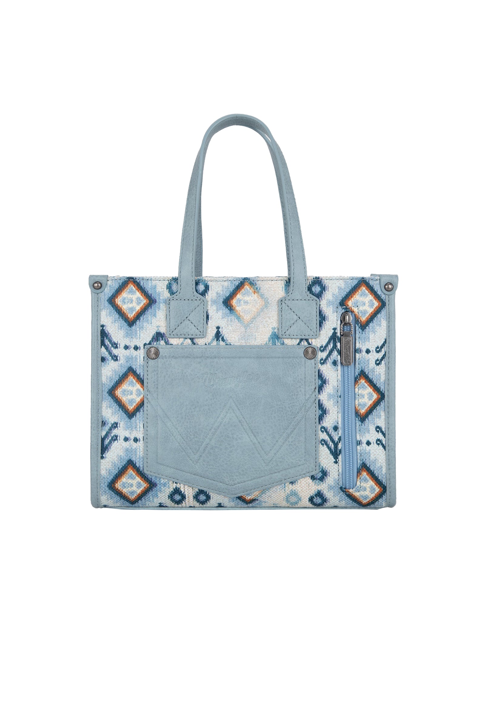 Wrangler Tote Bag | Aztec Crossbody | Light Blue
