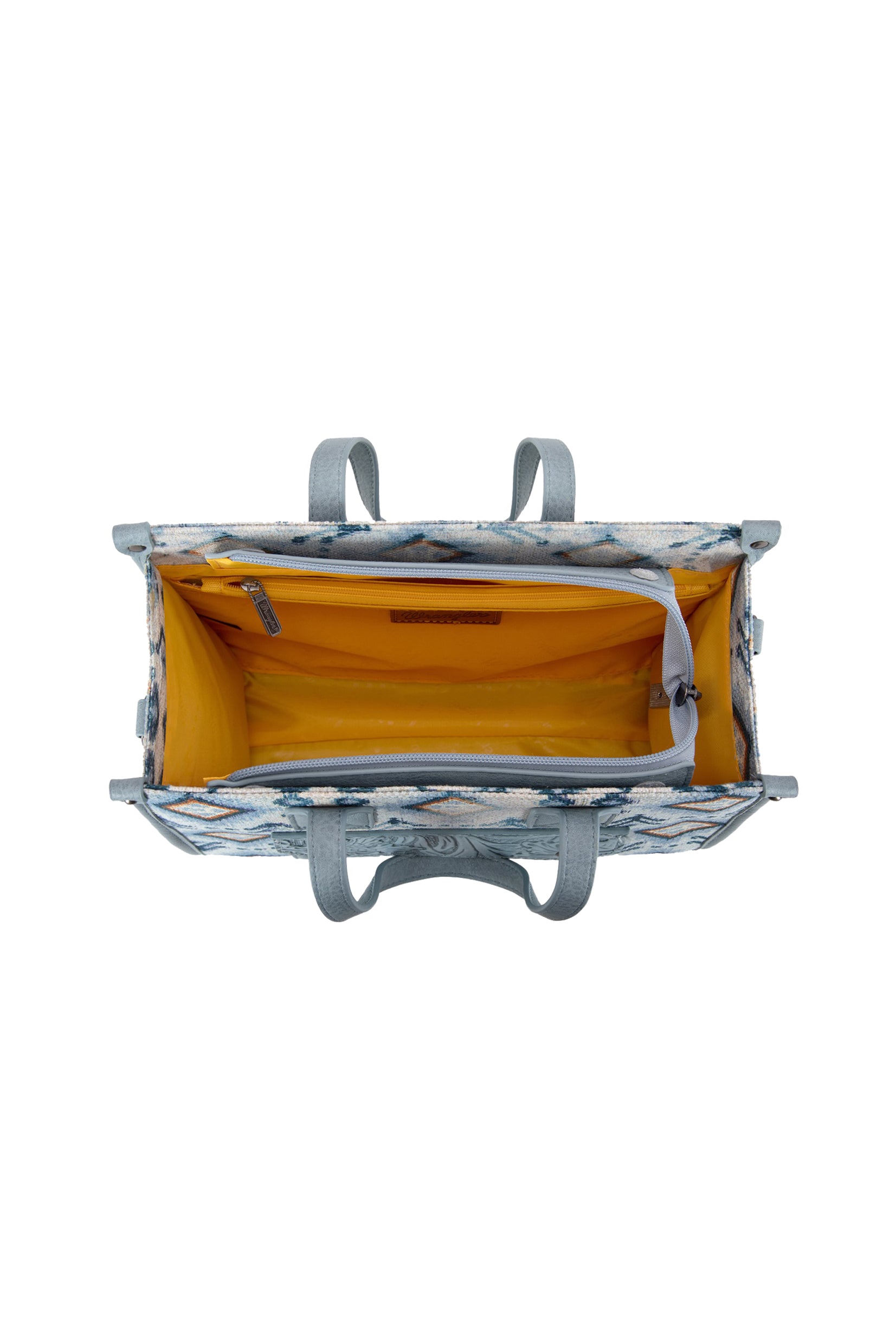 Wrangler Tote Bag | Aztec Crossbody | Light Blue