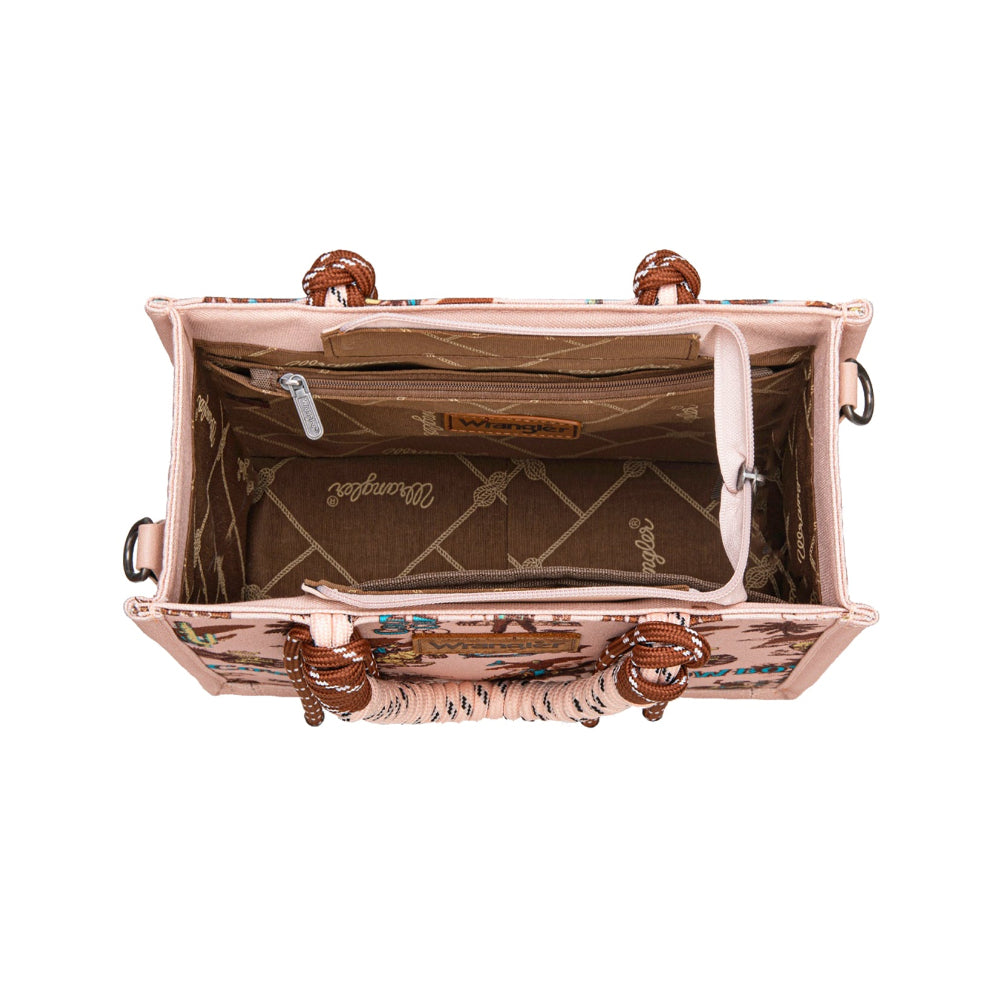 Wrangler Crossbody Bag | Rodeo Print | Pink