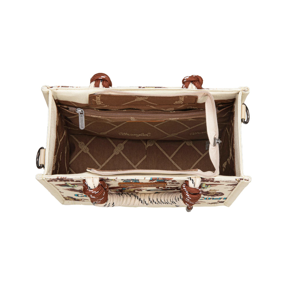Wrangler Crossbody Bag | Rodeo Print | Natural