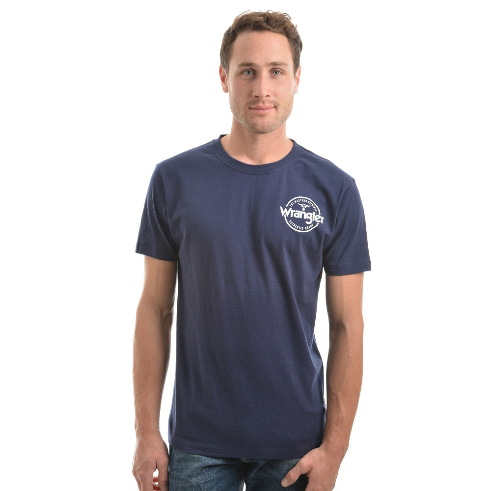 Wrangler Mens Angus Tee | Navy