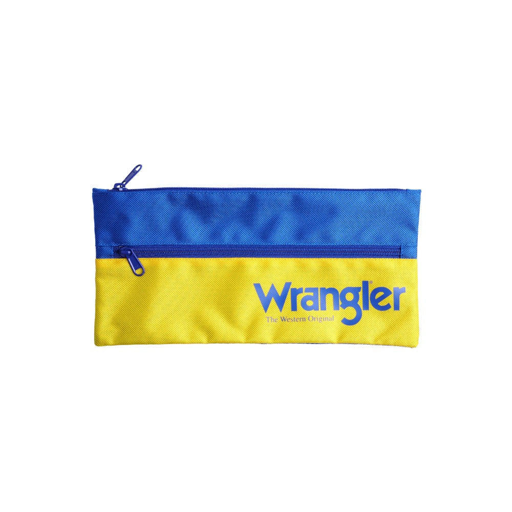 Wrangler Pencil Case | Iconic | Blue / Yellow