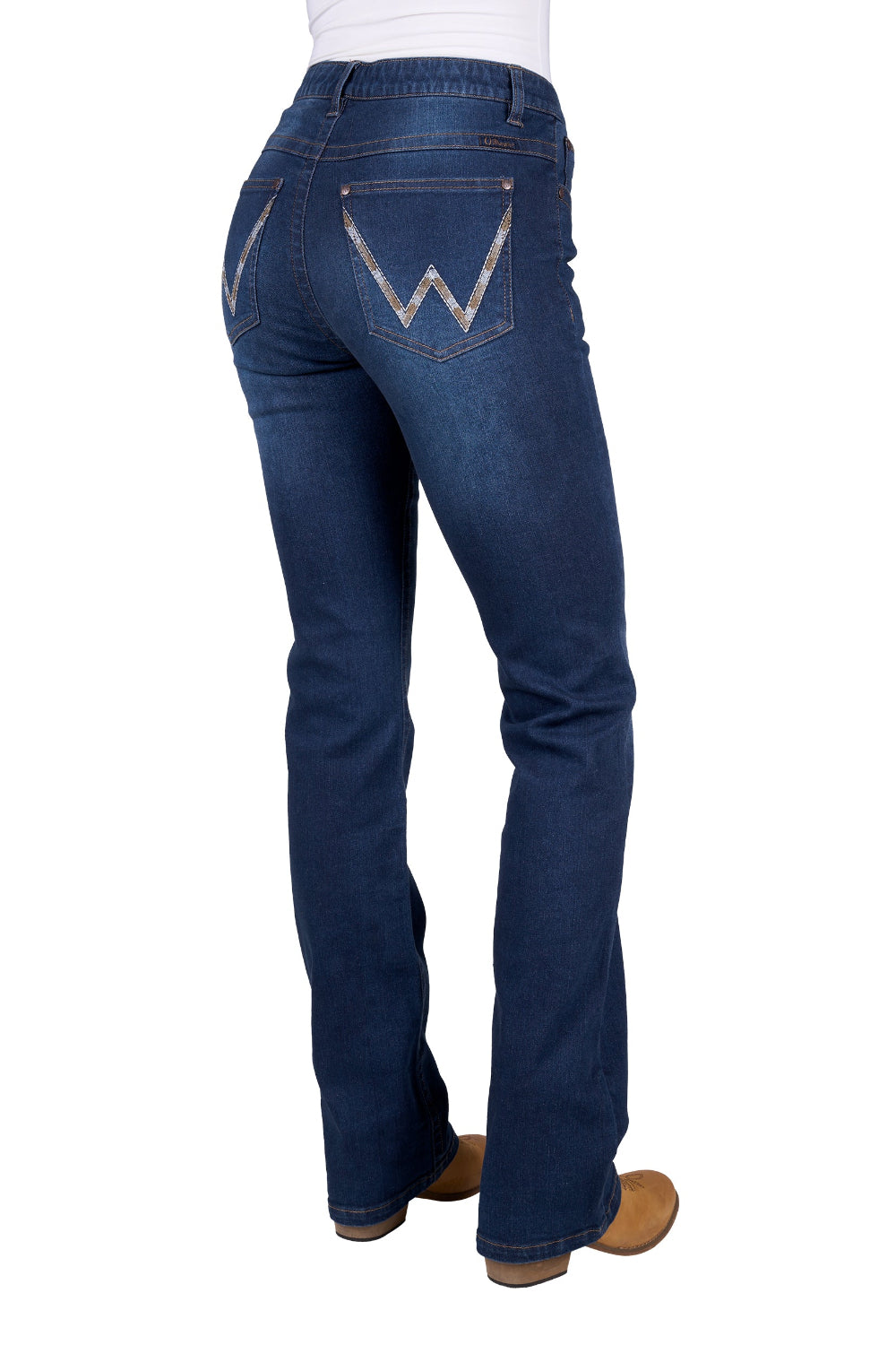 Wrangler Womens Jeans | Verity Willow | Mid-Rise Boot Cut | Dark Indigo