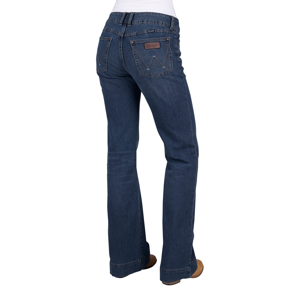 Wrangler Womens Jeans | Blair Mae | Mid-Rise Straight | Mid Indigo