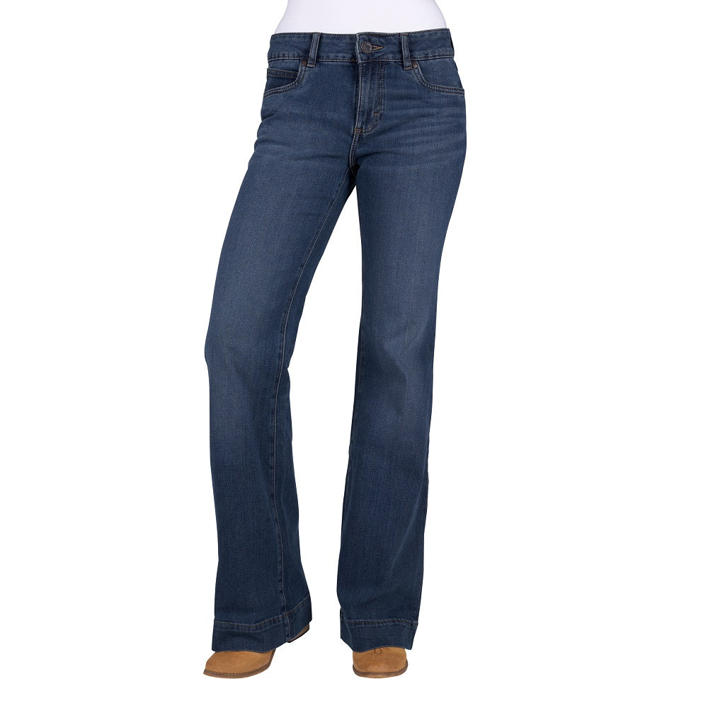 Wrangler Womens Jeans | Blair Mae | Mid-Rise Straight | Mid Indigo