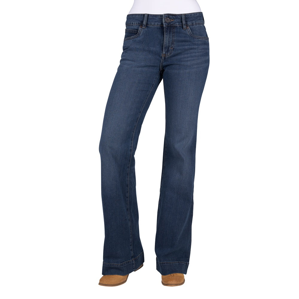 Wrangler Womens Jeans | Blair Mae | Mid-Rise Straight | Mid Indigo